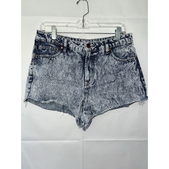 Refuge Shorts Women’s Size 10 Acid Wash High Waist Denim Blue Jean - Picture 1 of 7
